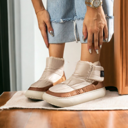 Chaussures montantes matelassées femme