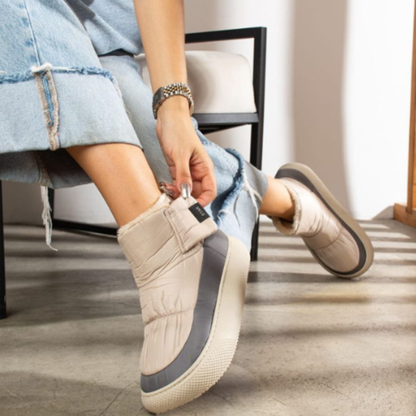 Chaussures montantes matelassées femme